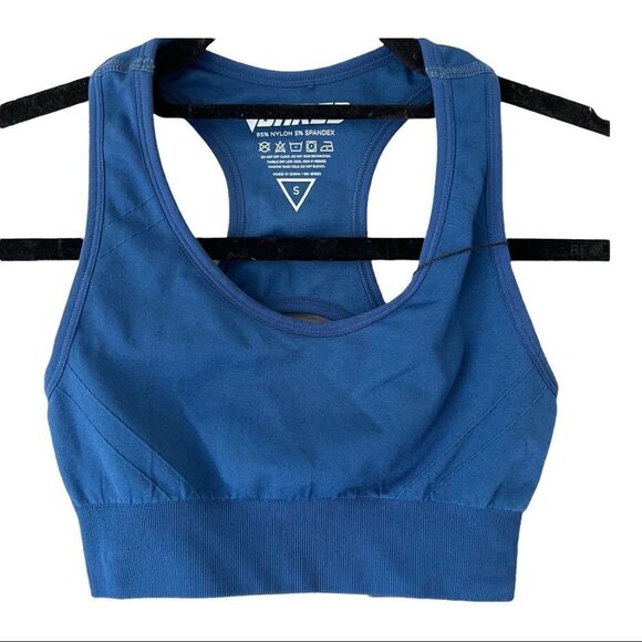 V Shred Blue Racerback Seamless Flex Sports Bra Size Small - Picture 5 of 10